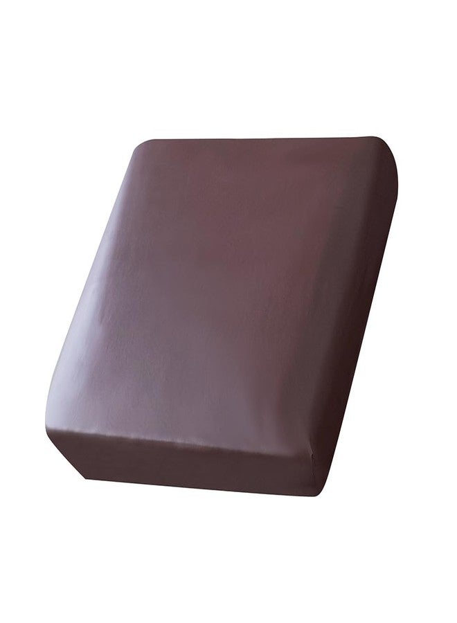 MIDODO Waterproof PU Leather Couch Cushion Cover 1pc Stretch Sofa Slipcovers Furniture Protector with Elastic Suitable for Armchair, Loveseat,3&4 Seater Sofa (1, Coffe) - Image 1